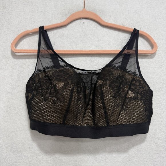 Soma Bralette Womens XL Mesh Lace Wirefree Curvy Scoop Neck Bra - Picture 1 of 7